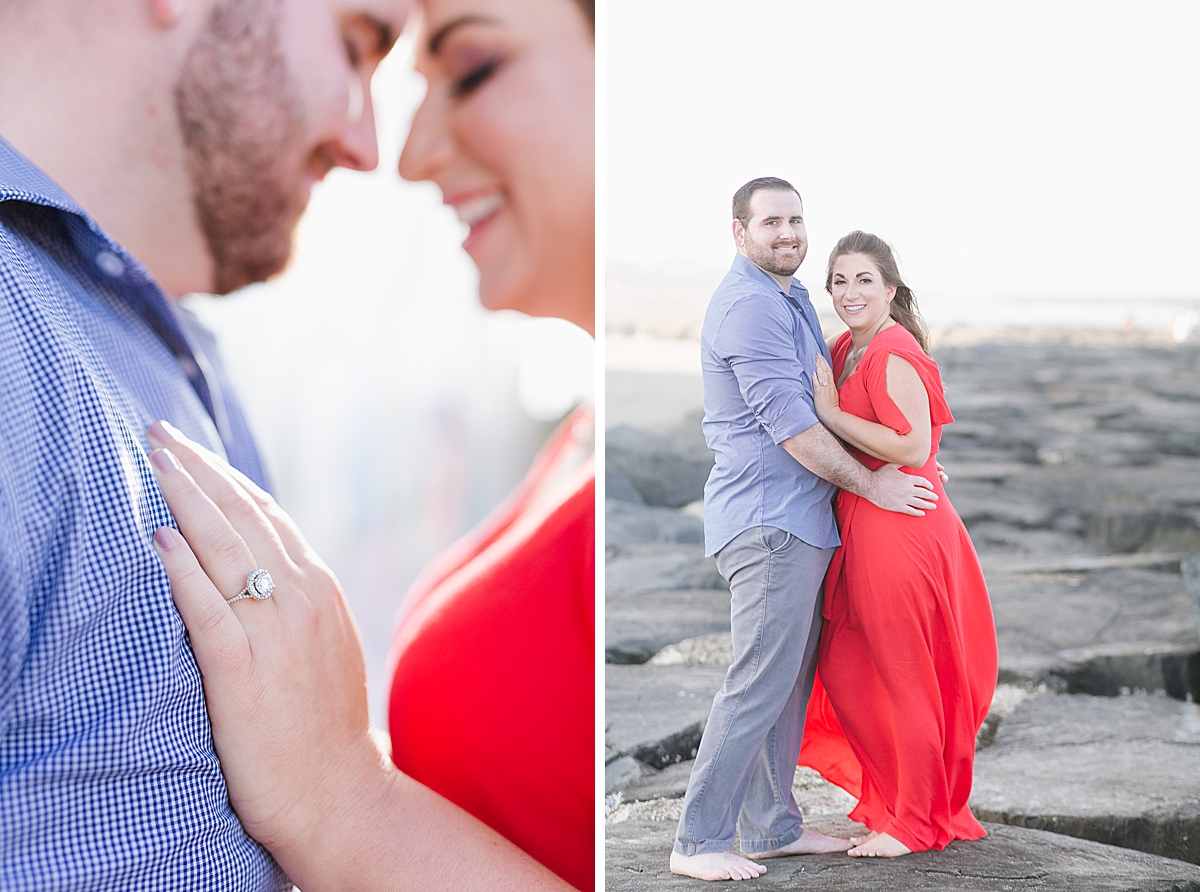 NJ wedding photographer, new jersey wedding photographer, spring engagement session, nj engagement photographer, new jersey engagement photographer, beach engagement session, asbury park convention center, asbury park boardwalk, engagement photo shoot, engaged, where to take engagement photos, asbury park engagement session