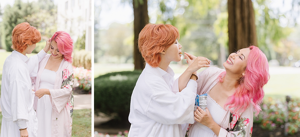 Same sex wedding, lgbtq+, inclusive wedding photographer, Equally Wed, Rainbow Wedding Network, two brides are better than one, garden wedding, garden wedding ideas, garden wedding ideas, bridal details, arboretum wedding, Frelinghuysen Arboretum, The Madison Hotel Morristown, New Jersey Wedding Photographer, Philadelphia Wedding Photographer, Bridal portraits